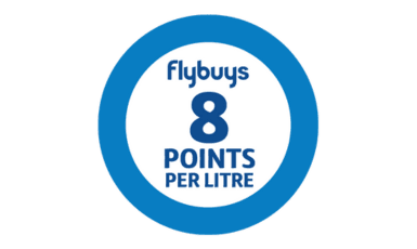 8 Flybuys points per litre