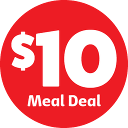 Any two Four'N Twenty Classic Meat Pie one hundred and seven gram or King Size Sausage Roll one hundred and eighty gram varieties plus one Coc-Cola or Mother five hundred millilitre variety for ten dollars