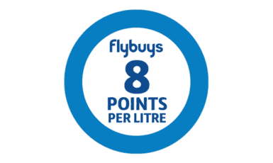 8 Flybuys points per litre