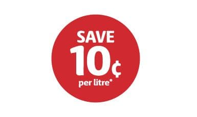 Save 10c per litre roundel