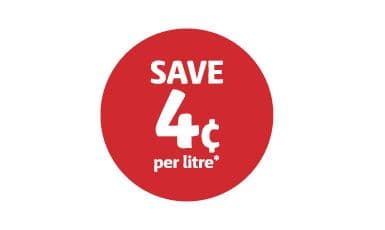 Save 4c per litre roundel